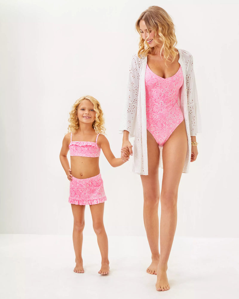 KLYNN ONE PIECE ROUSSEAU PINK TIDEPOOL TREASURES SWIM