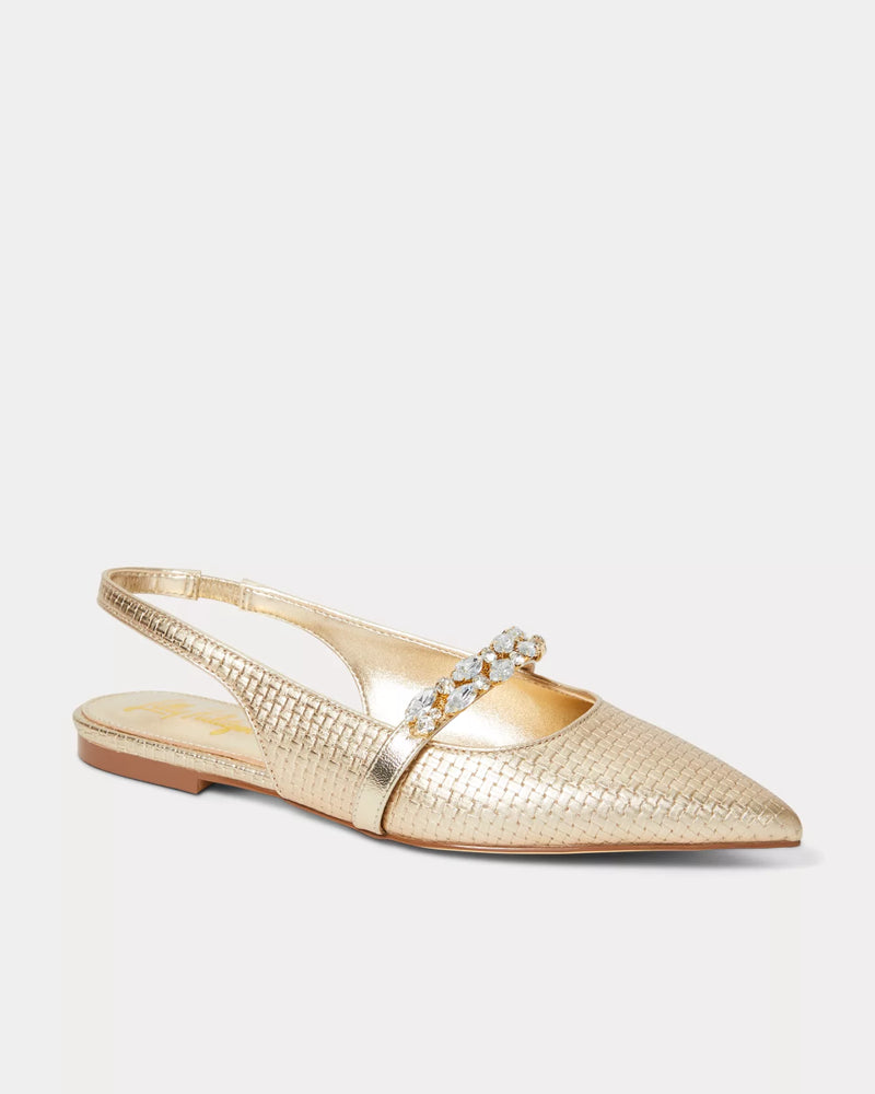 TAMARA SLINGBACK GOLD METALLIC