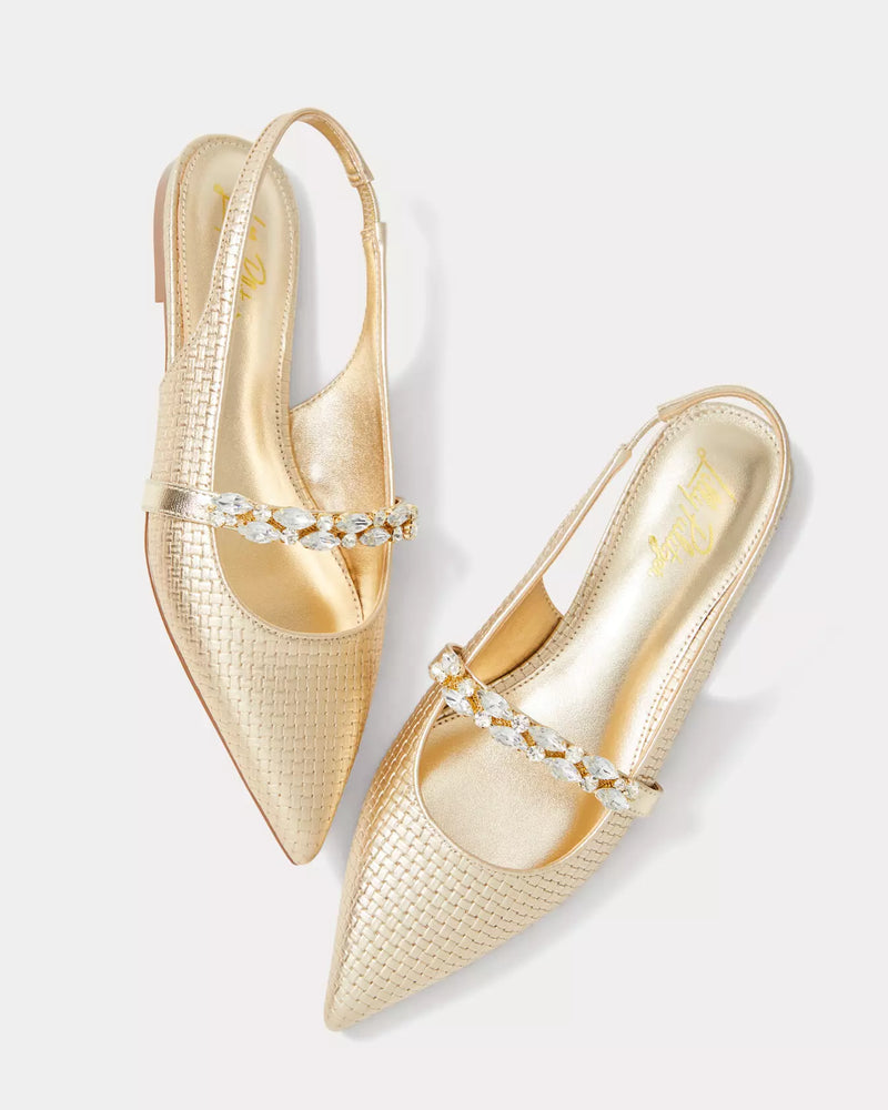 TAMARA SLINGBACK GOLD METALLIC