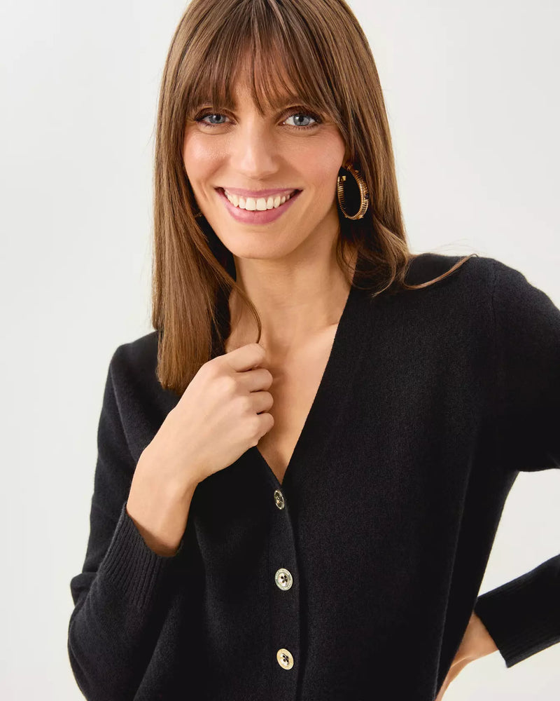 TIPPERY CASHMERE CARDIGAN BLACK
