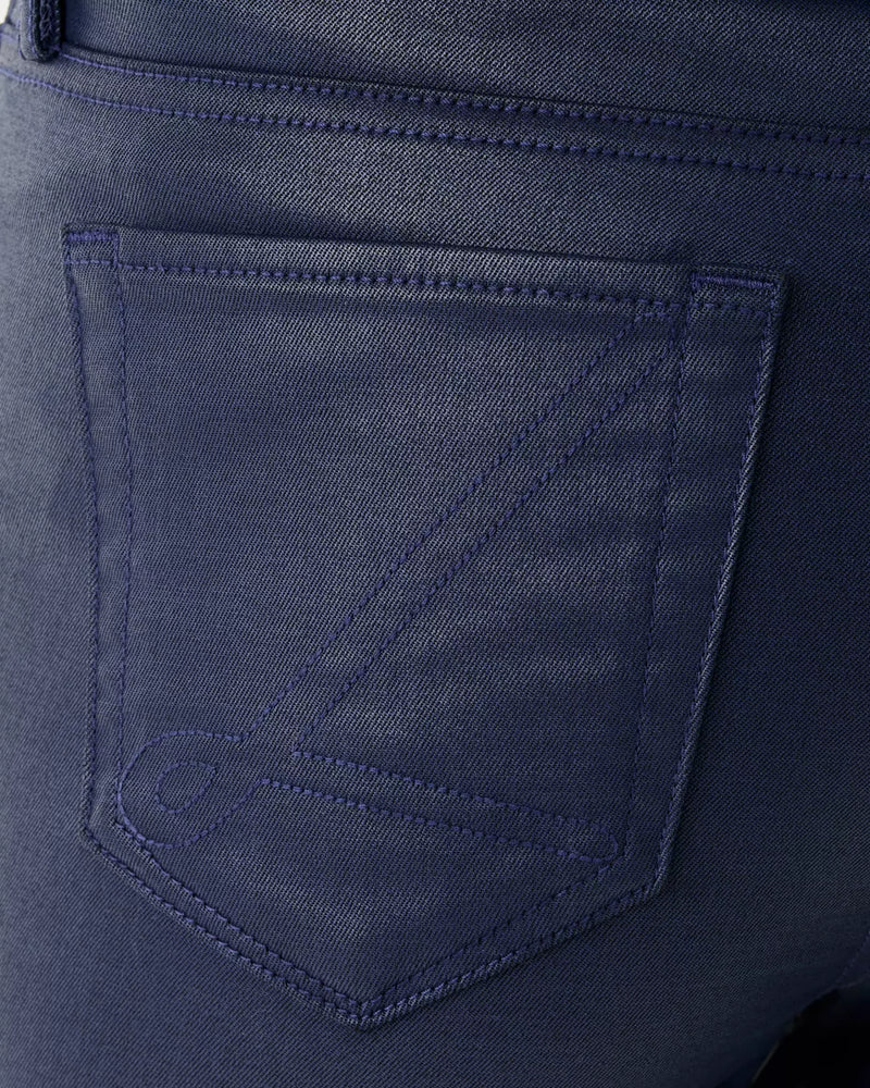 LIZA COATED CROP FLARE LOW TIDE NAVY