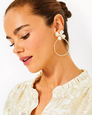 HOLIDAY NIGHTS EARRINGS GOLD METALLIC