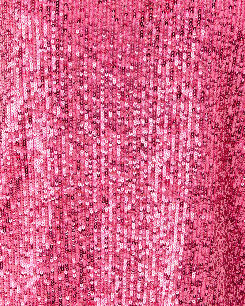 JARET KNIT TOP SUN SHELL PINK TREASURE BOX SEQUIN KNIT