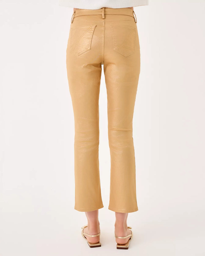 LIZA SHIMMER CROP FLARE GOLD METALLIC