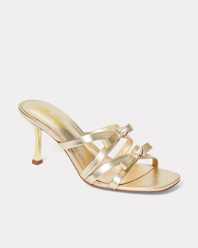 WANDA SLIDE SANDAL GOLD METALLIC