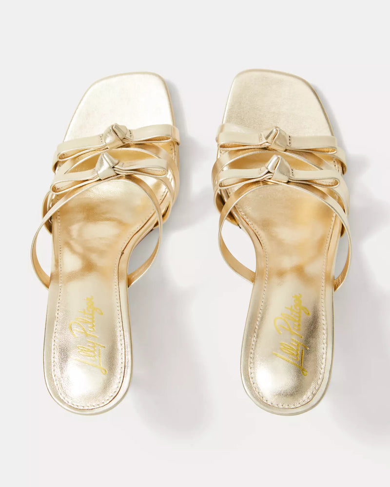 WANDA SLIDE SANDAL GOLD METALLIC