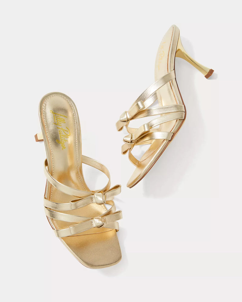WANDA SLIDE SANDAL GOLD METALLIC