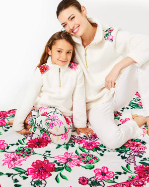 GIRLS MINI WALLEN SHERPA HALF-ZIP COCONUT