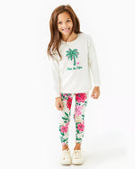 GIRLS MINI BALLAD SWEATSHIRT COCONUT DECK THE PALMS EMBROIDERY