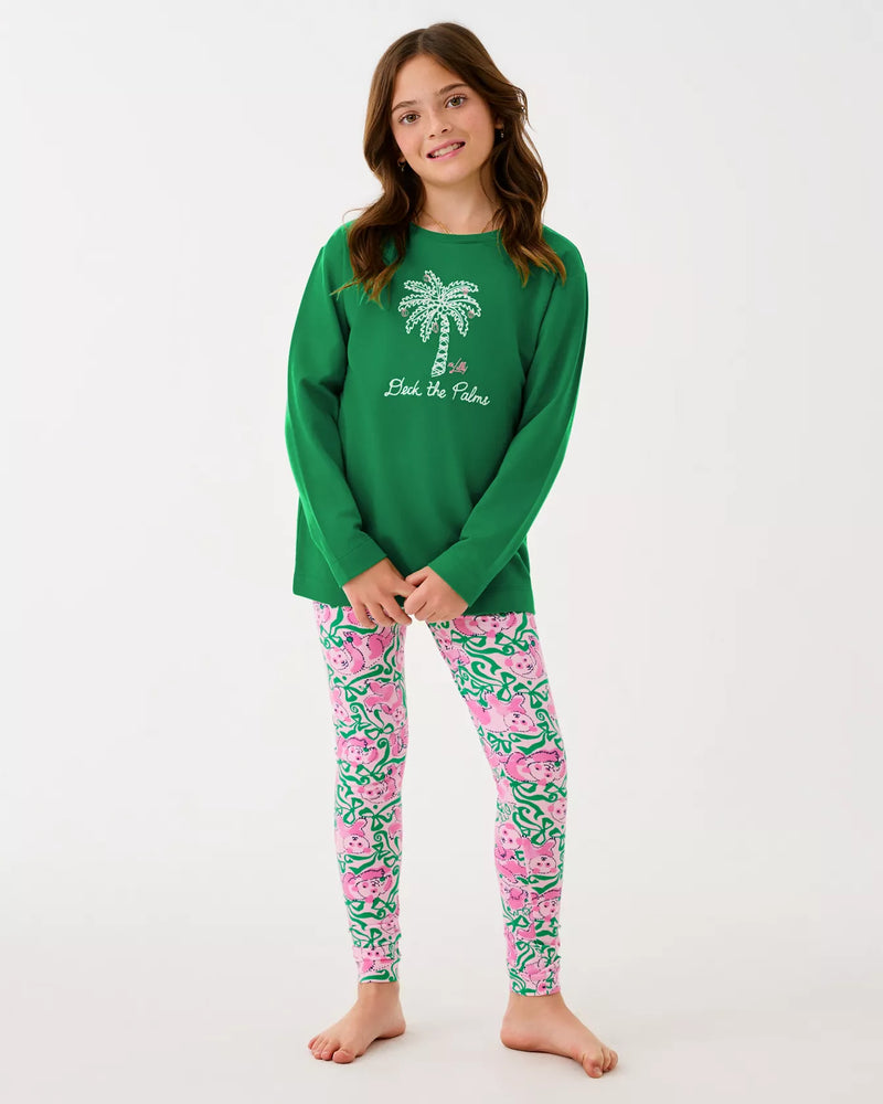 GIRLS MINI BALLAD SWEATSHIRT MULTI DECK THE PALMS EMBROIDERY