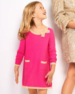 GIRLS MINI MORGEN SWEATER DRESS PASSION FRUIT PINK