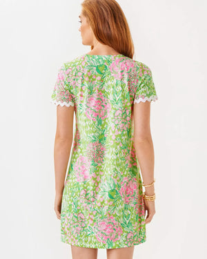 CODY SHORT SLEEVE DRESS FAUNA GREEN LIME FEELING GOOD