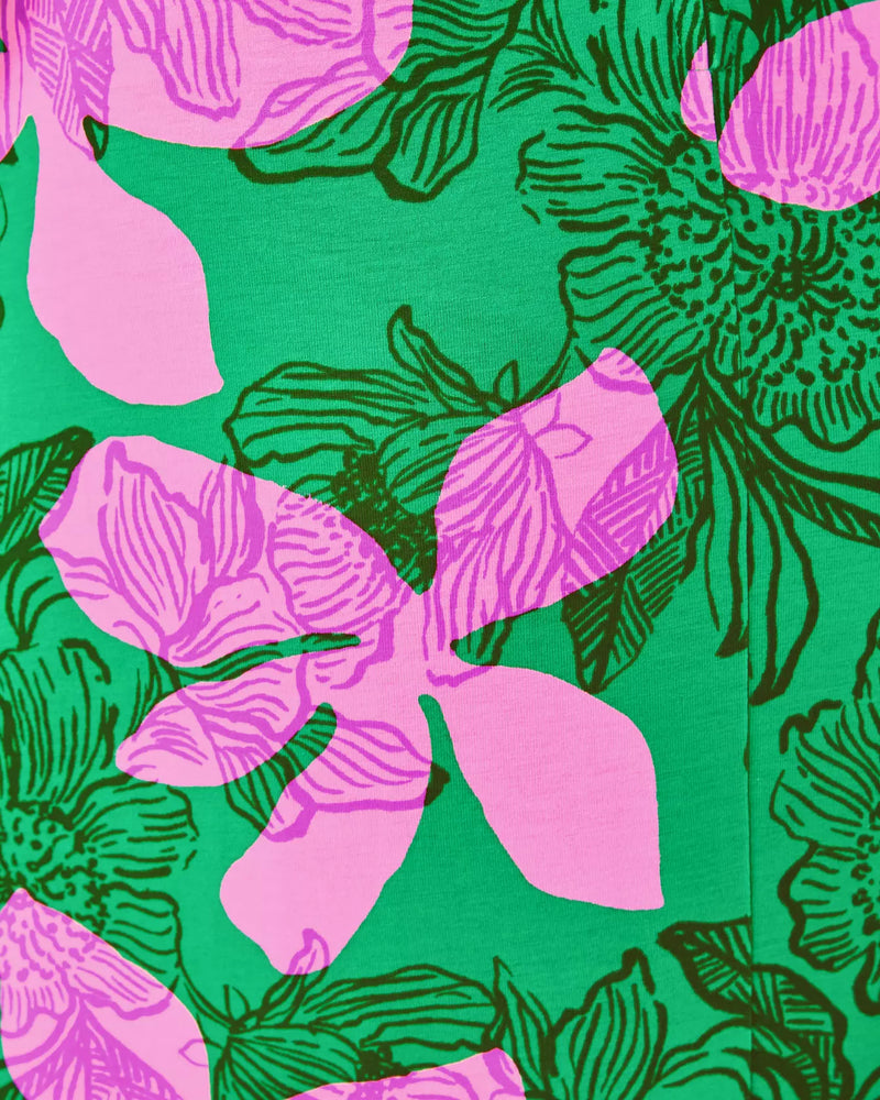 TILLI MAXI DRESS KITTS GREEN SUNSET SHADOWS