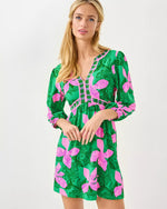 WEXLEE SKIRTED ROMPER KITTS GREEN SUNSET SHADOWS ENGINEERED