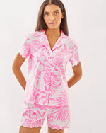 BISCAYNE PJ SHORT ROUSSEAU PINK GLISTEN IN THE SUN