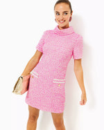 TIESSA SHORT SLEEVE BOUCL PINK PALMS FANTASY BOUCLE