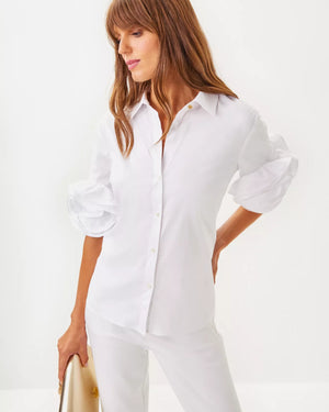 THE FLOWER LILLY SHIRT RESORT WHITE