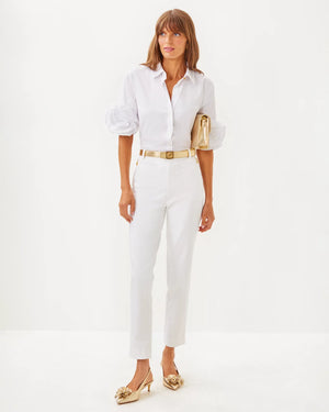 THE FLOWER LILLY SHIRT RESORT WHITE