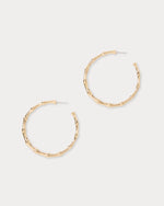 BAMBOO FOREST HOOP EARRING GOLD METALLIC