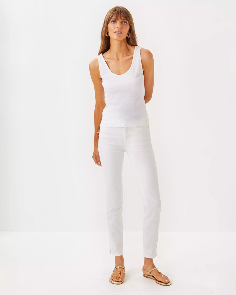 SOUTH OCEAN HIGH RISE SKINNY RESORT WHITE