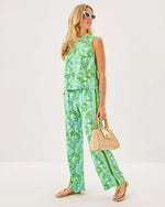 BAL HARBOUR STRETCH PALAZZO PANT COOL MINT CATCHIN RAYS ENGINEERED