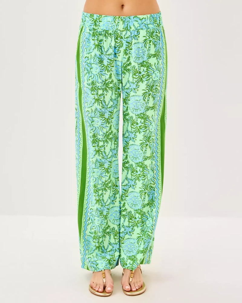 BAL HARBOUR STRETCH PALAZZO PANT COOL MINT CATCHIN RAYS ENGINEERED