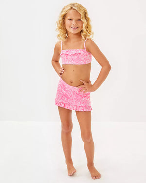 GIRLS TOPHER BIKINI UPF 50+ ROUSSEAU PINK TIDEPOOL TREASURES SWIM