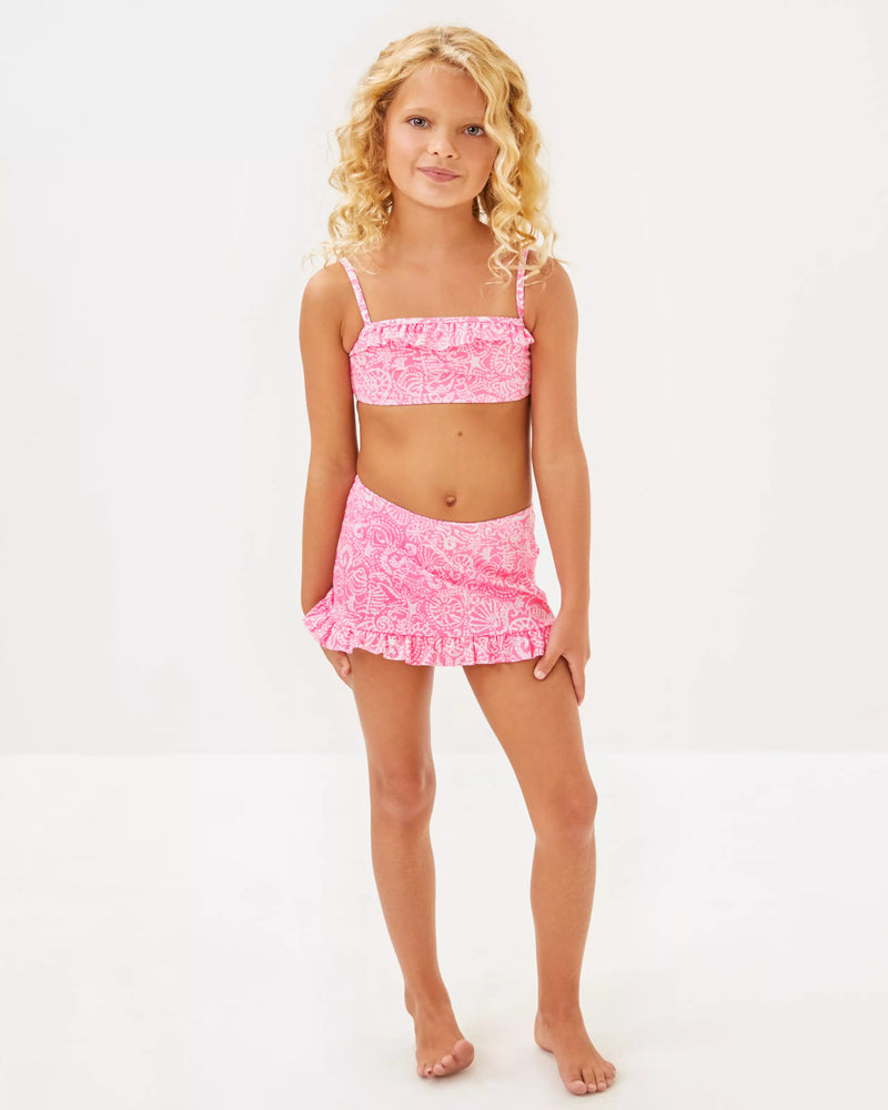 GIRLS TOPHER BIKINI UPF 50+ ROUSSEAU PINK TIDEPOOL TREASURES SWIM