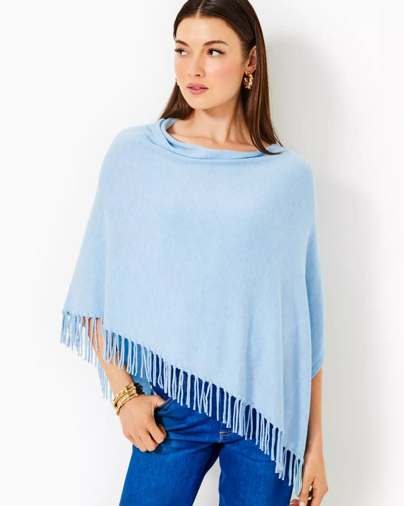 GATO PONCHO HEATHERED BONAIRE BLUE