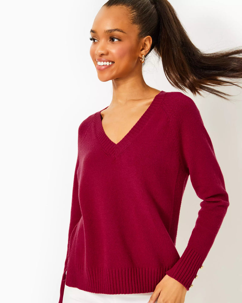 KAYCEE SWEATER MALBEC RED