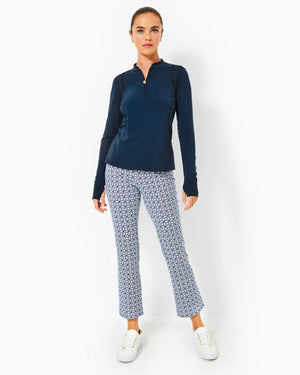 CORSO KICK FLARE PANT UPF LOW TIDE NAVY X RESORT WHITE BUTTERFLY PATTERN