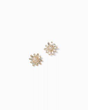 GARDEN GEMS STUD EARRINGS GOLD METALLIC