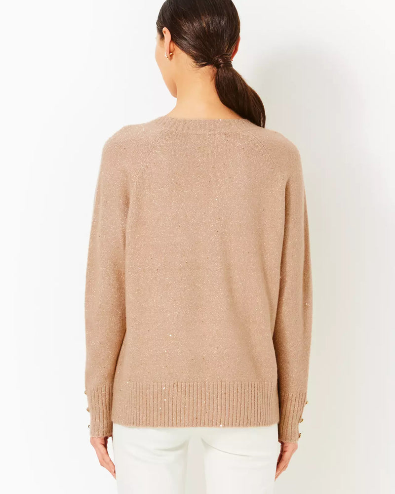 KAYCEE SEQUIN SWEATER GOLD METALLIC