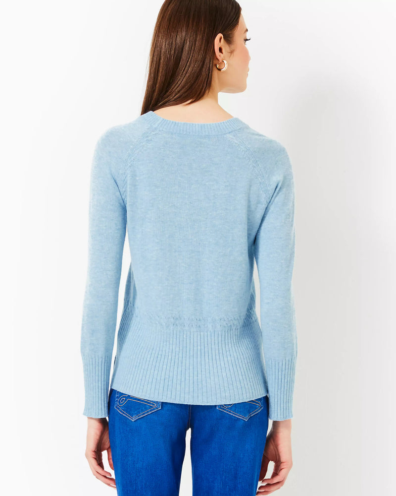 SALIMA SWEATER HEATHERED BONAIRE BLUE