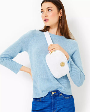 SALIMA SWEATER HEATHERED BONAIRE BLUE