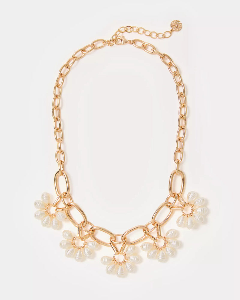 BOUQUET TOSS NECKLACE GOLD METALLIC