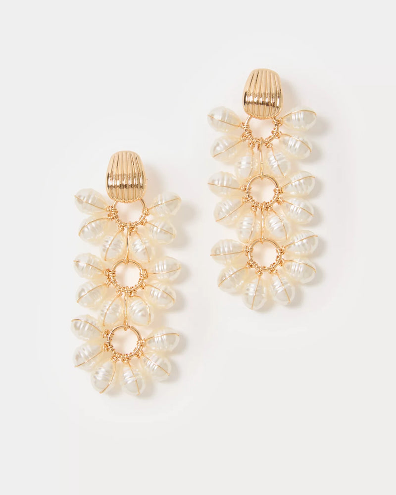 BOUQUET TOSS EARRINGS RESORT WHITE