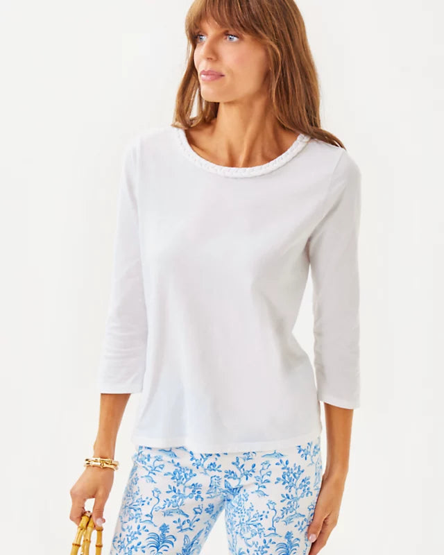 PAULSON KNIT TOP RESORT WHITE