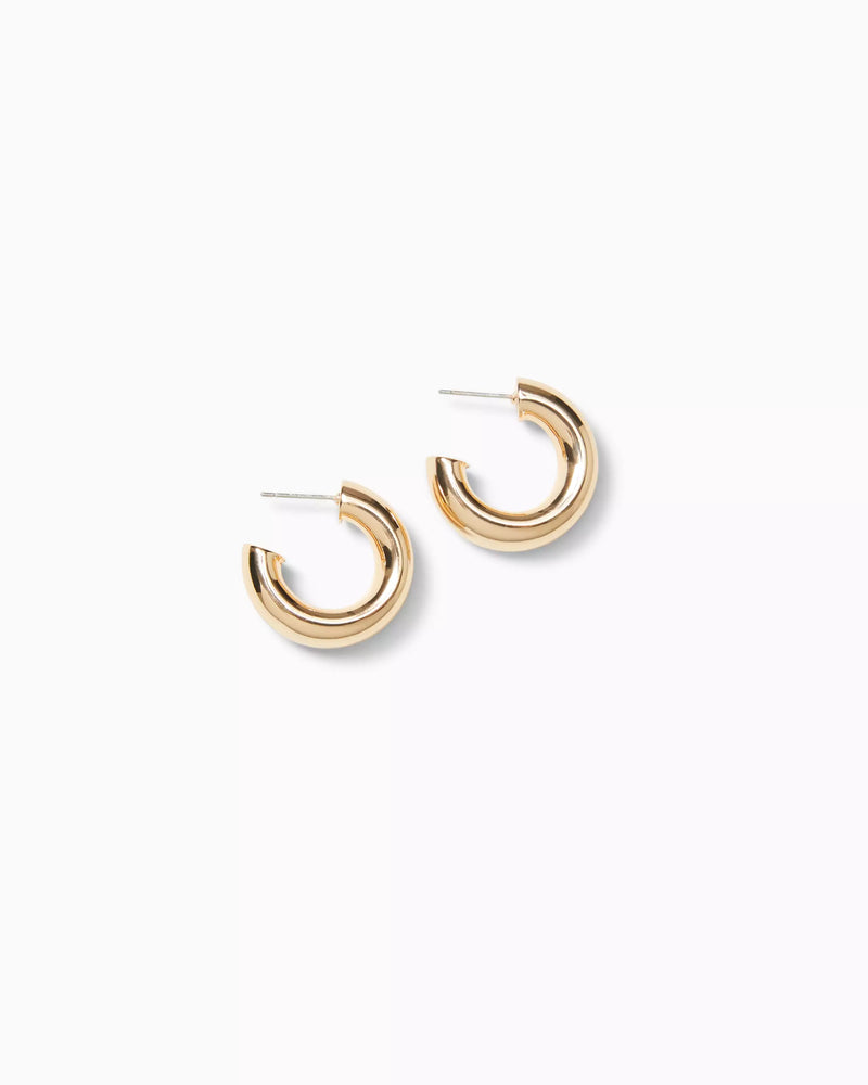 CITRUS KISS HOOP EARRINGS GOLD METALLIC