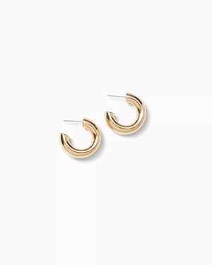 CITRUS KISS HOOP EARRINGS GOLD METALLIC