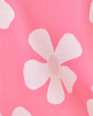 TENSLEY SWEATER ROUSSEAU PINK IN BLOOM FLOWER JACQUARD