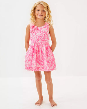 GIRLS SUNI DRESS ROUSSEAU PINK TULIP TO TANGO