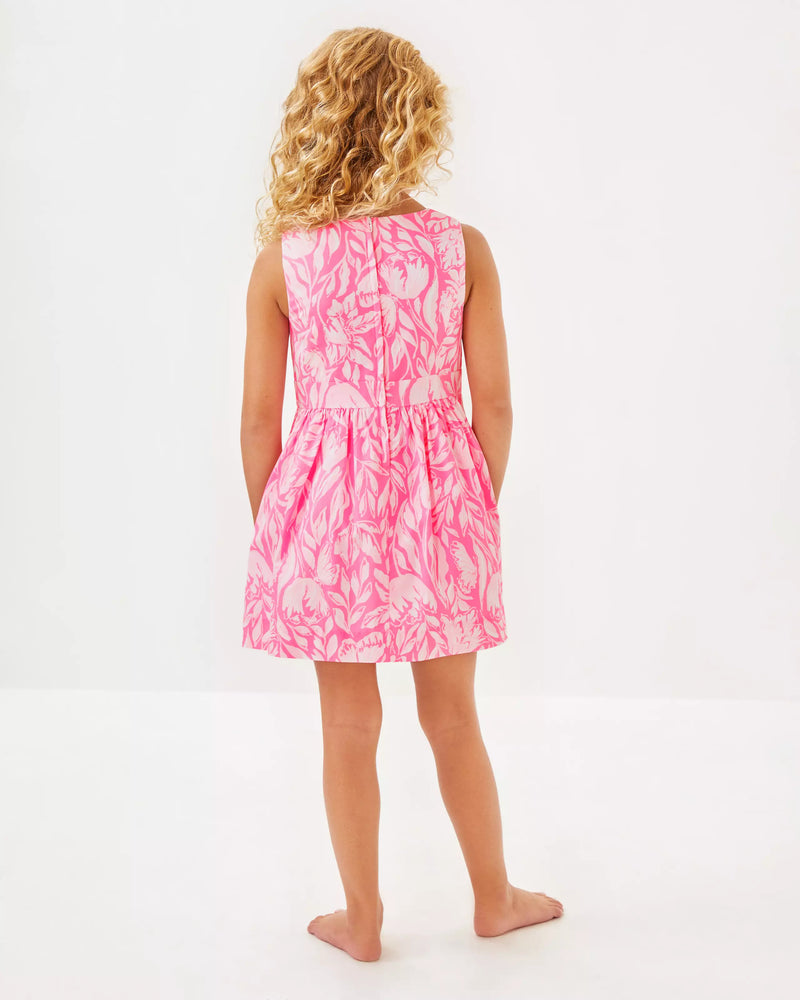 GIRLS SUNI DRESS ROUSSEAU PINK TULIP TO TANGO