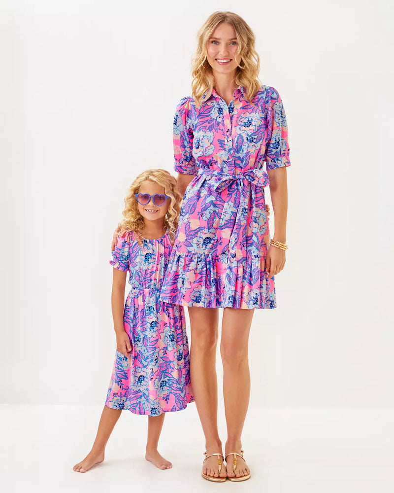 GIRLS DEAN MIDI DRESS MULTI TOTALLY KOALAFIED