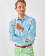MENS STUFF ADDISON SHIRT BLUE PERI