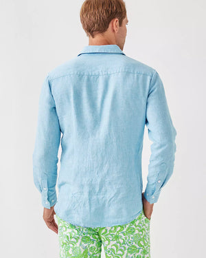 MENS STUFF ADDISON SHIRT BLUE PERI