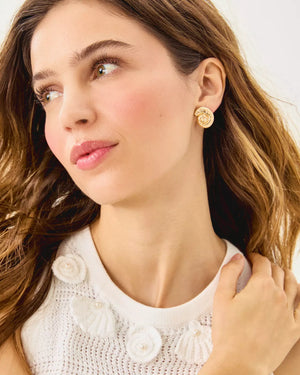 SANDSATIONAL EARRING SET GOLD METALLIC