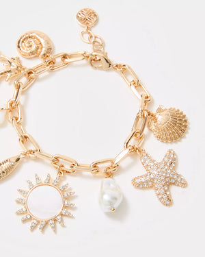 SUMMER SERENADE CHARM BRACELET GOLD METALLIC