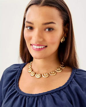 BAREFOOT BEACHCOMBER NECKLACE GOLD METALLIC