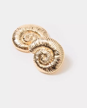 BAREFOOT BEACHCOMBER EARRINGS GOLD METALLIC